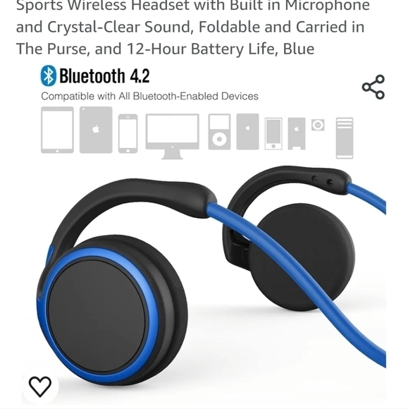 RUTSIA Wireless Bluetooth Headset Blue NRFP - Picture 3 of 4